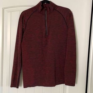 Lululemon red and black quarter zip
